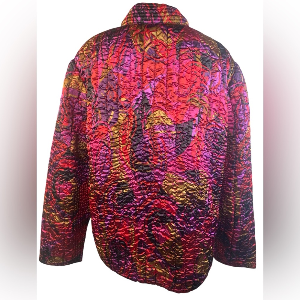 Ruby Rd. Multicolor Full Zip Up Quilted Puffer Ja… - image 2